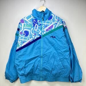 Vintage 90s Fila Windbreaker Jacket Made in Italy Large